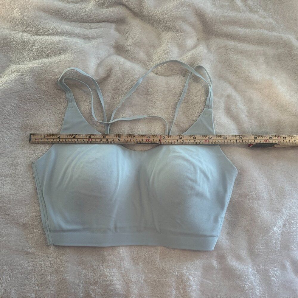 Baleaf Light Blue Sports Bra S-M Racerback Padded Workout Yoga Gym Athletic - Picture 7 of 8